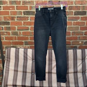 Super high rise black jeans